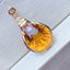 14K GOLD 11.36 CTW NATURAL CITRINE & DIAMOND PENDANT