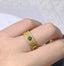 14K GOLD 0.30 CT VIVID GREEN NATURAL EMERALD RING