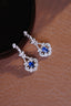 14K GOLD 1.06 CTW VIVID BLUE NATURAL SAPPHIRE & DIAMOND EARRINGS