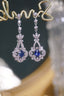 14K GOLD 1.06 CTW VIVID BLUE NATURAL SAPPHIRE & DIAMOND EARRINGS