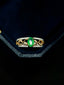 14K GOLD 0.69 CTW VIVID GREEN NATURAL EMERALD & DIAMOND RING