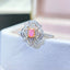 14K GOLD 0.30 CTW NATURAL PINK DIAMOND & DIAMOND RING