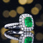 14K GOLD 1.77 CTW VIVID GREEN NATURAL EMERALD & DIAMOND RING/PENDANT