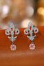 14K GOLD 0.46 CTW NATURAL PINK DIAMOND & DIAMOND EARRINGS