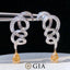 GIA CERTIFIED 14K GOLD 3.54 CTW NATURAL YELLOW DIAMOND & DIAMOND EARRINGS