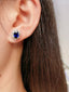 14K GOLD 2.36 CTW NATURAL SAPPHIRE & DIAMOND EARRINGS