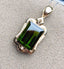 14K GOLD 7.01 CTW NATURAL TOURMALINE & DIAMOND PENDANT