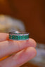 14K GOLD 2.80 CTW VIVID GREEN NATURAL EMERALD & DIAMOND RING