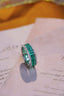 14K GOLD 2.80 CTW VIVID GREEN NATURAL EMERALD & DIAMOND RING