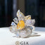 GIA CERTIFIED 14K GOLD 2.65 CTW NATURAL YELLOW DIAMOND & DIAMOND RING