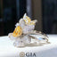 GIA CERTIFIED 14K GOLD 2.65 CTW NATURAL YELLOW DIAMOND & DIAMOND RING