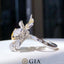 GIA CERTIFIED 14K GOLD 2.65 CTW NATURAL YELLOW DIAMOND & DIAMOND RING