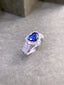 14K GOLD 2.37 CTW NATURAL SAPPHIRE & DIAMOND RING