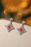 14K GOLD 0.70 CTW NATURAL PINK DIAMOND & DIAMOND EARRINGS