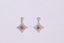 14K GOLD 0.70 CTW NATURAL PINK DIAMOND & DIAMOND EARRINGS