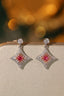 14K GOLD 0.70 CTW NATURAL PINK DIAMOND & DIAMOND EARRINGS