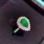 14K GOLD 2.11 CTW NATURAL EMERALD & DIAMOND RING