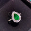 14K GOLD 2.11 CTW NATURAL EMERALD & DIAMOND RING