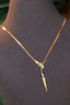 14K GOLD 0.25 CT NATURAL H DIAMOND NECKLACE