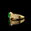 14K GOLD 1.48 CTW VIVID GREEN NATURAL EMERALD & DIAMOND RING