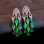 14K GOLD 2.67 CTW VIVID GREEN NATURAL EMERALD & DIAMOND EARRINGS