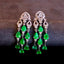 14K GOLD 2.67 CTW VIVID GREEN NATURAL EMERALD & DIAMOND EARRINGS