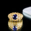 14K GOLD 2.33 CTW NATURAL SAPPHIRE & DIAMOND RING