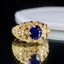 14K GOLD 2.33 CTW NATURAL SAPPHIRE & DIAMOND RING