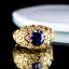 14K GOLD 2.33 CTW NATURAL SAPPHIRE & DIAMOND RING