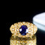 14K GOLD 2.33 CTW NATURAL SAPPHIRE & DIAMOND RING