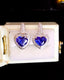 14K GOLD 1.62 CTW NATURAL SAPPHIRE & DIAMOND EARRINGS