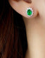 14K GOLD 2.52 CTW NATURAL EMERALD & DIAMOND EARRINGS