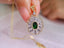 14K GOLD 0.64 CTW NATURAL TSAVORITE & DIAMOND PENDANT