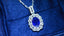 14K GOLD 1.59 CTW NATURAL SAPPHIRE & DIAMOND NECKLACE