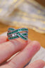 14K GOLD 1.90 CTW VIVID GREEN NATURAL EMERALD & DIAMOND RING