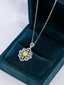 14K GOLD 0.62 CTW NATURAL YELLOW DIAMOND & DIAMOND NECKLACE