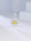 14K GOLD 0.62 CTW NATURAL YELLOW DIAMOND & DIAMOND NECKLACE