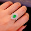 14K GOLD 1.59 CTW NATURAL EMERALD & DIAMOND RING/PENDANT