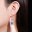 14K GOLD 1.44 CTW NATURAL SAPPHIRE & DIAMOND EARRINGS