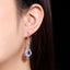 14K GOLD 1.44 CTW NATURAL SAPPHIRE & DIAMOND EARRINGS