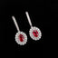 14K GOLD 1.90 CTW NATURAL RUBY & DIAMOND EARRINGS