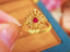 14K GOLD 0.56 CTW VIVID RED NATURAL RUBY & DIAMOND RING