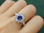 14K GOLD 2.14 CTW NATURAL SAPPHIRE & DIAMOND RING