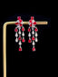 14K GOLD 4.05 CTW NATURAL RUBY & DIAMOND EARRINGS