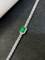 14K GOLD 3.18 CTW VIVID GREEN NATURAL EMERALD & DIAMOND BRACELET