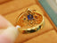 14K GOLD 1.57 CTW NATURAL SAPPHIRE & DIAMOND RING