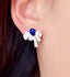 14K GOLD 2.35 CTW NATURAL SAPPHIRE & DIAMOND EARRINGS