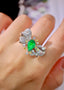 14K GOLD 1.96 CTW NATURAL EMERALD & DIAMOND RING