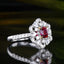 14K GOLD 1.28 CTW NATURAL RUBY & DIAMOND RING