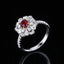 14K GOLD 1.28 CTW NATURAL RUBY & DIAMOND RING